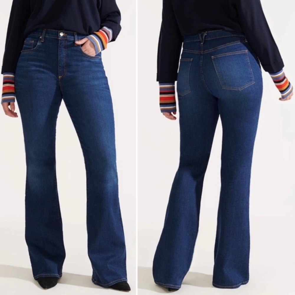 VERONICA BEARD Beverly Prussian Blue Skinny Flare Jeans Plus Size 24 *Hemmed*